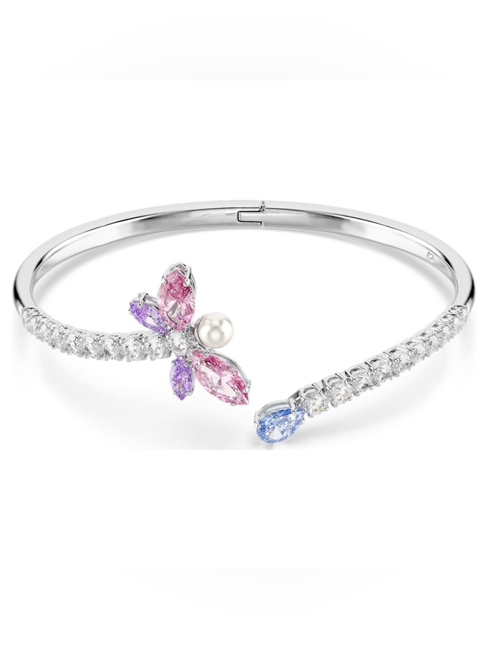 Ariana Grande x Swarovski Dragonfly Bangle Rhodium Plated, Multicolored Crystals